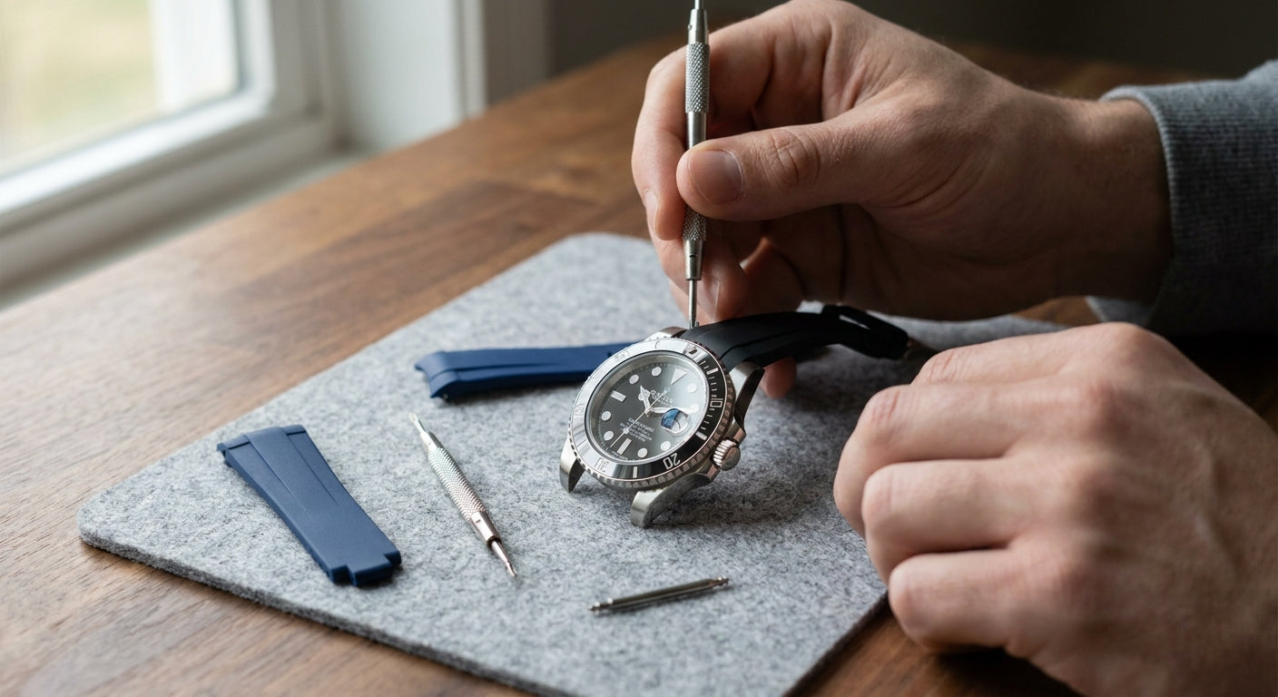 How to Fit an FKM Rubber Strap on a Rolex