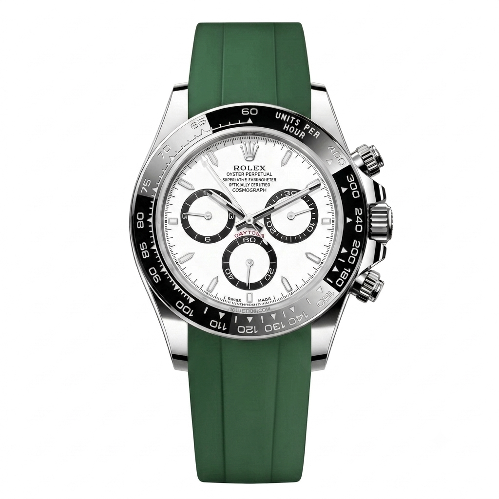 Rolex Daytona rubber strap - Green - ZERATI