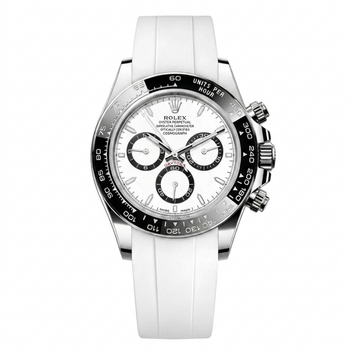 Rolex Daytona rubber strap - White - ZERATI
