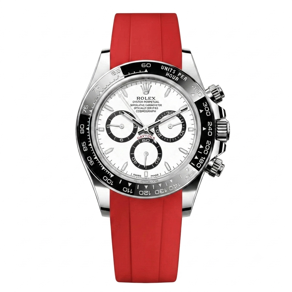 Rolex Daytona rubber strap - Red - ZERATI