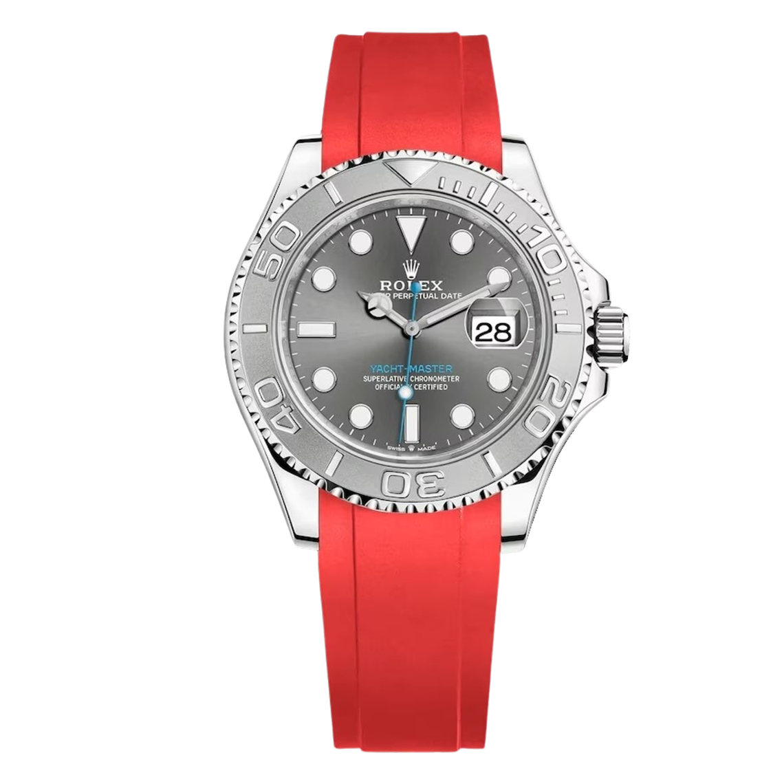 Rolex Yacht-Master rubber strap - Red - ZERATI