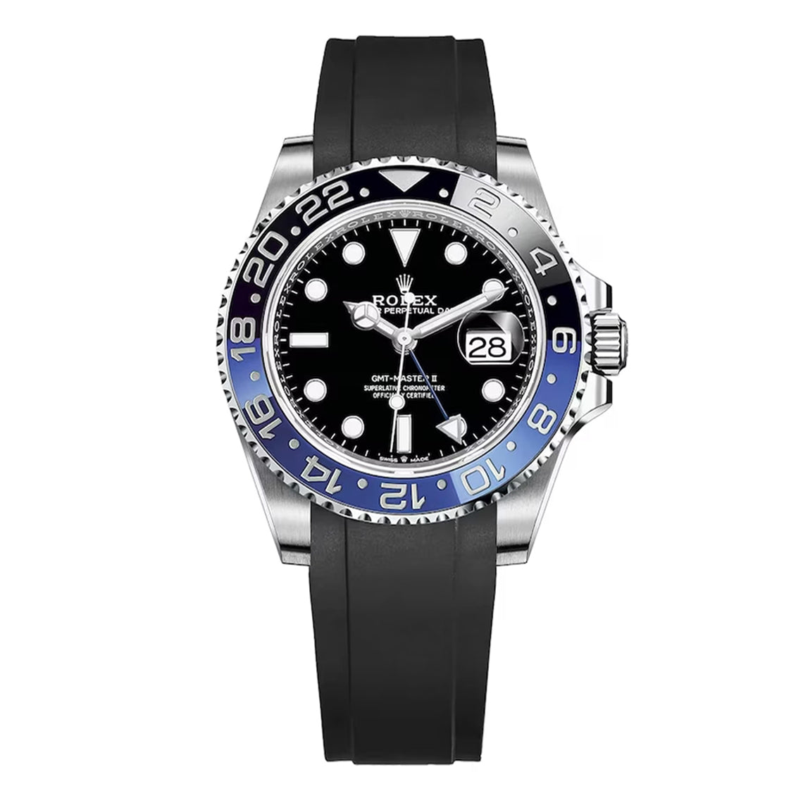Rolex GMT-Master II rubber strap - Black - ZERATI