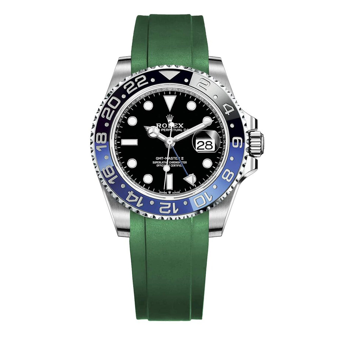 Rolex GMT-Master II rubber strap - Green - ZERATI