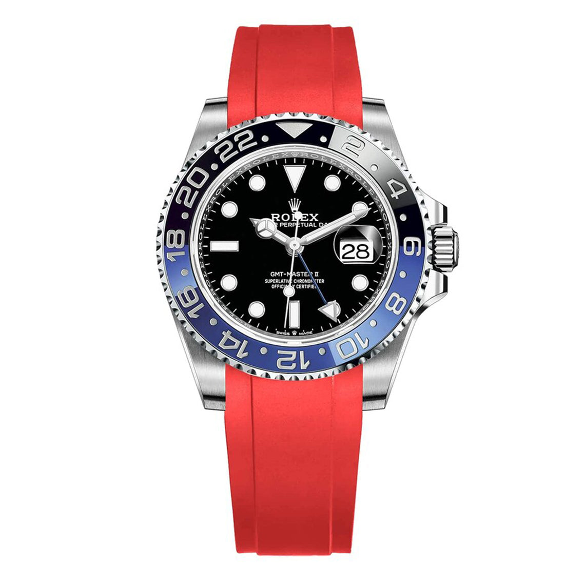 Rolex GMT-Master II rubber strap - Red - ZERATI