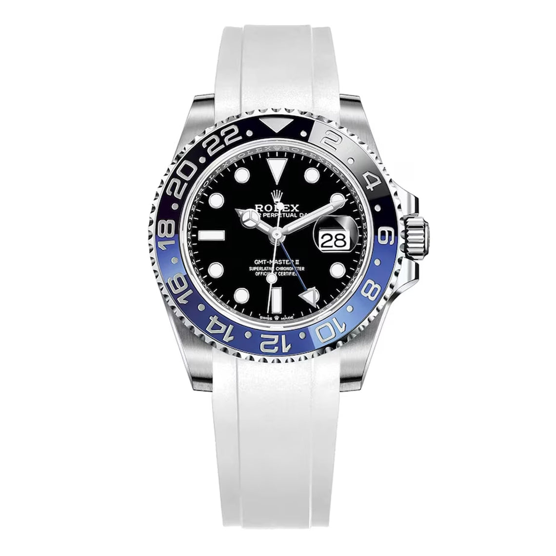 Rolex GMT-Master II rubber strap - White - ZERATI