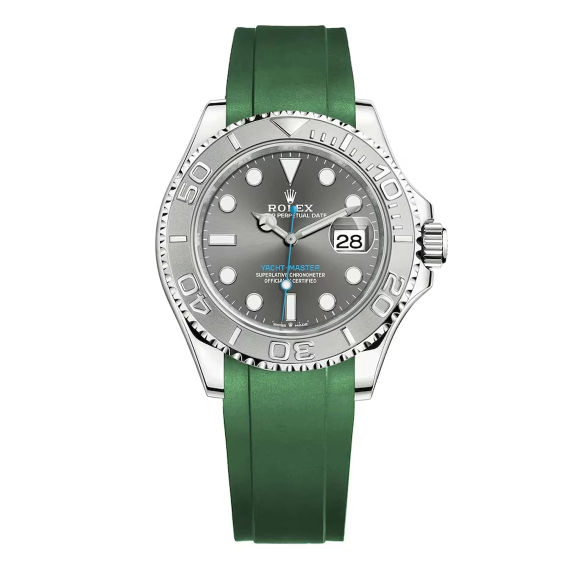 Rolex Yacht-Master rubber strap - Green - ZERATI
