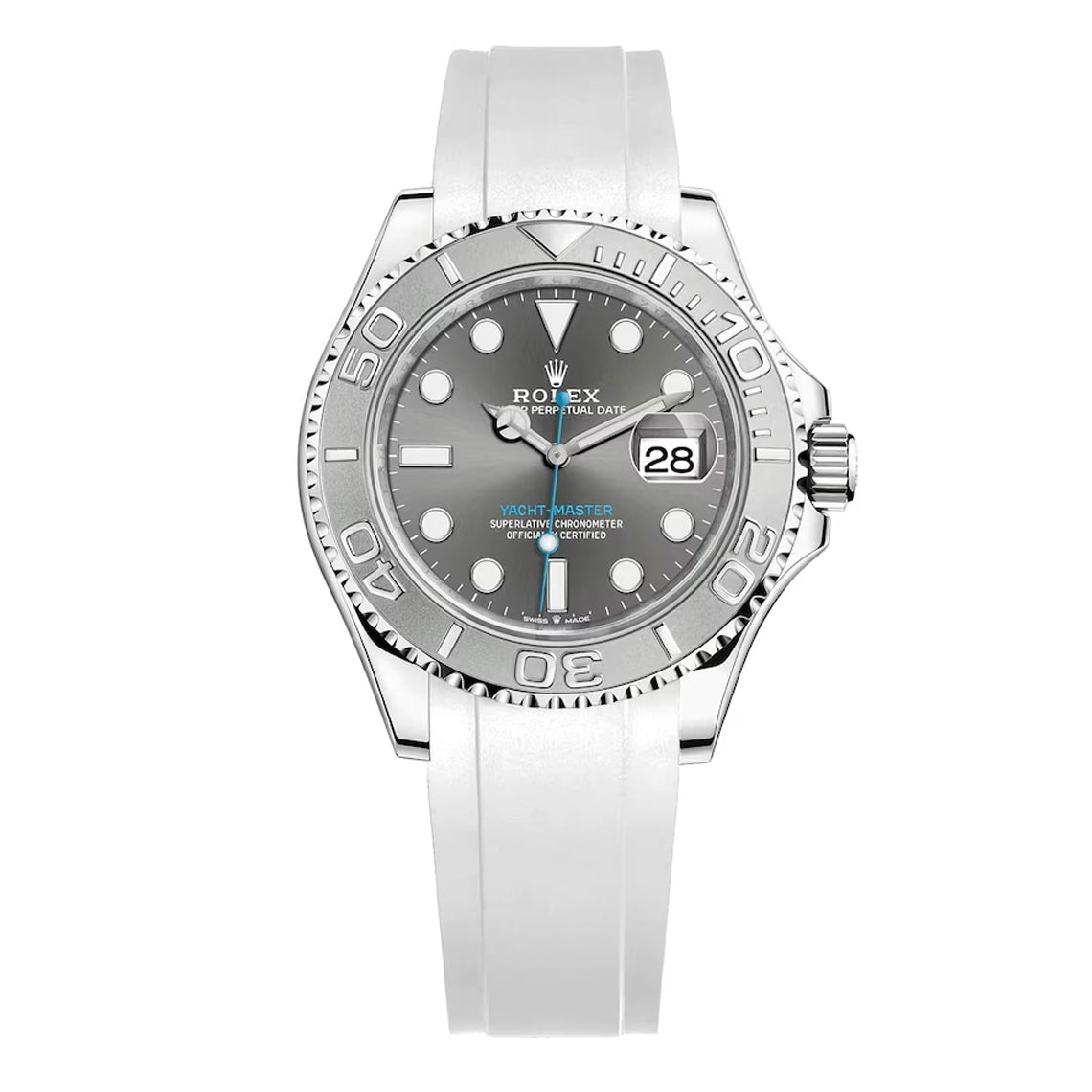 Rolex Yacht-Master rubber strap - White - ZERATI