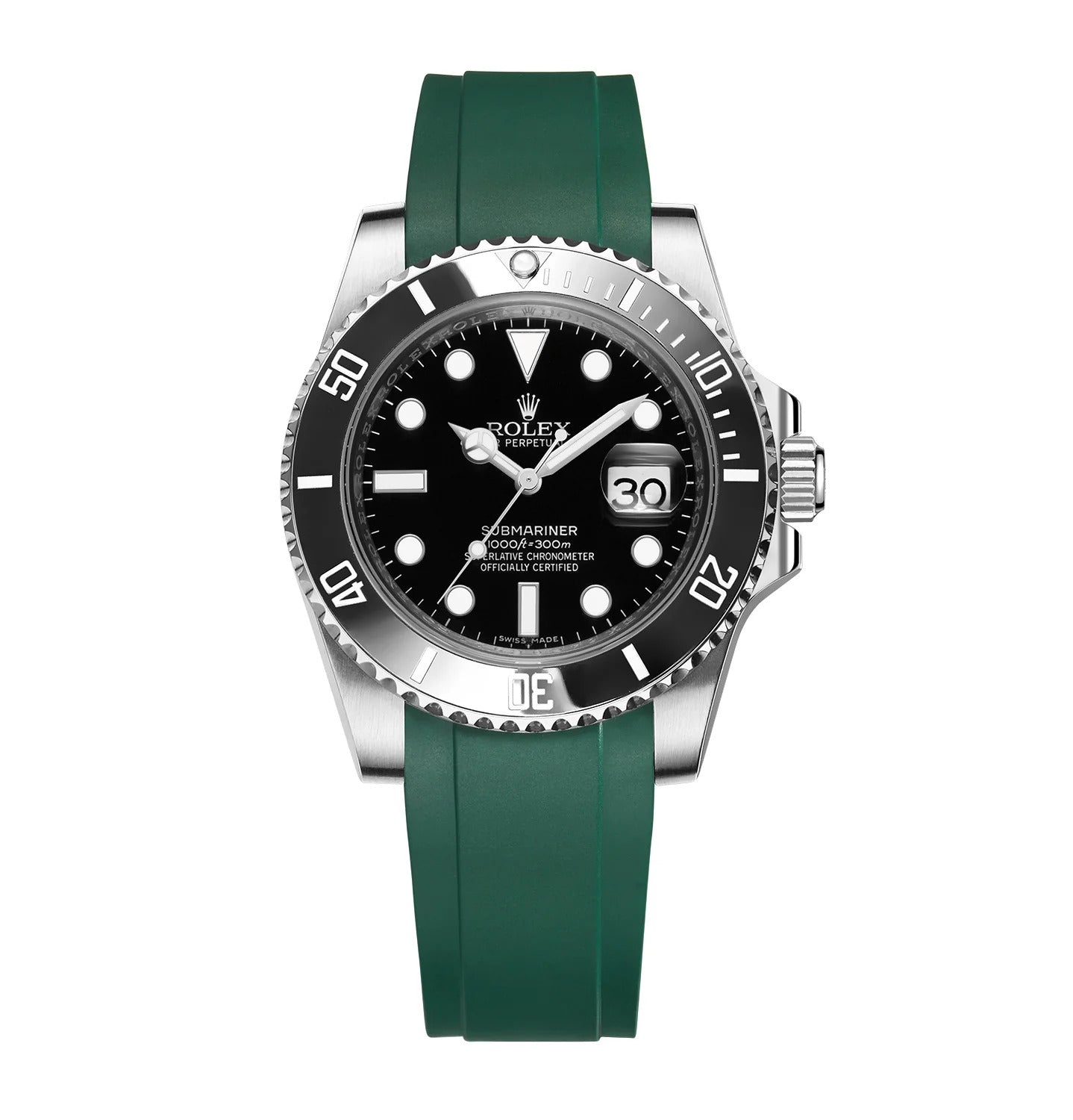 Rolex Submariner rubber strap - Green - ZERATI