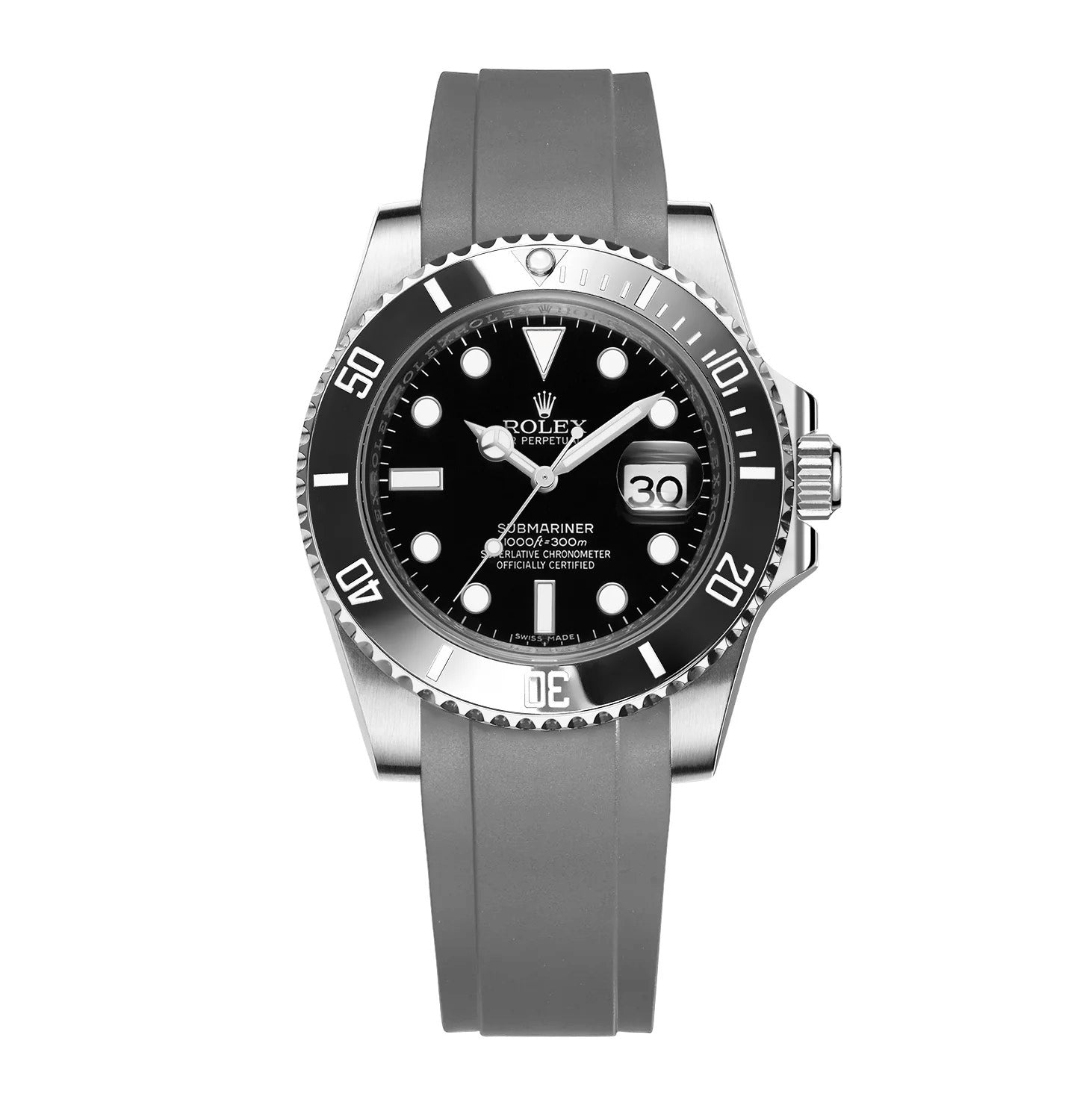 Rolex Submariner rubber strap - Grey - ZERATI