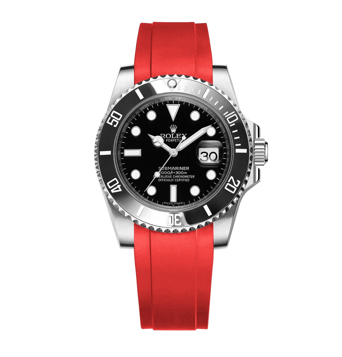 Rolex Submariner rubber strap - Red - ZERATI