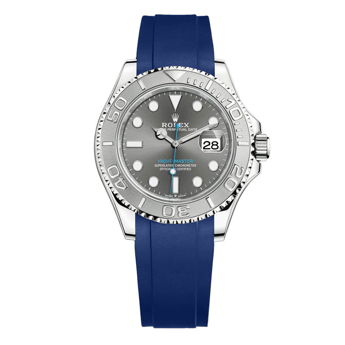 Rolex Yacht-Master rubber strap - Blue - ZERATI